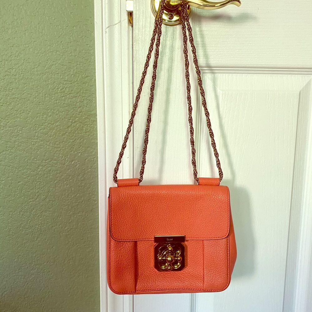 Chloe orange cross body purse